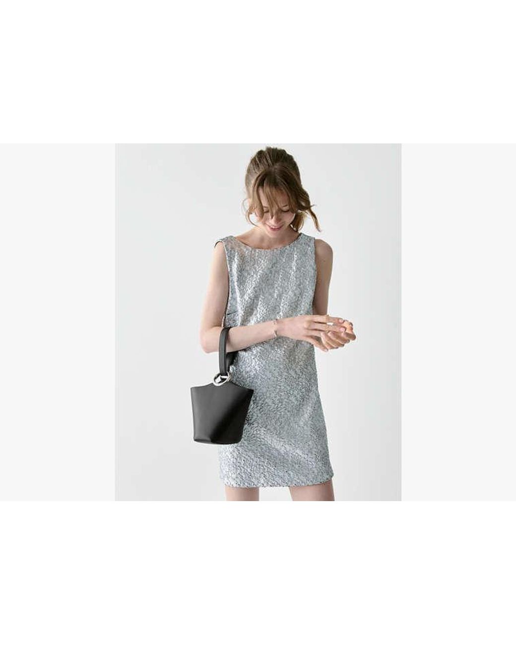 Kate Spade Black Kate Spade Halo Mini Leather Bucket Bag