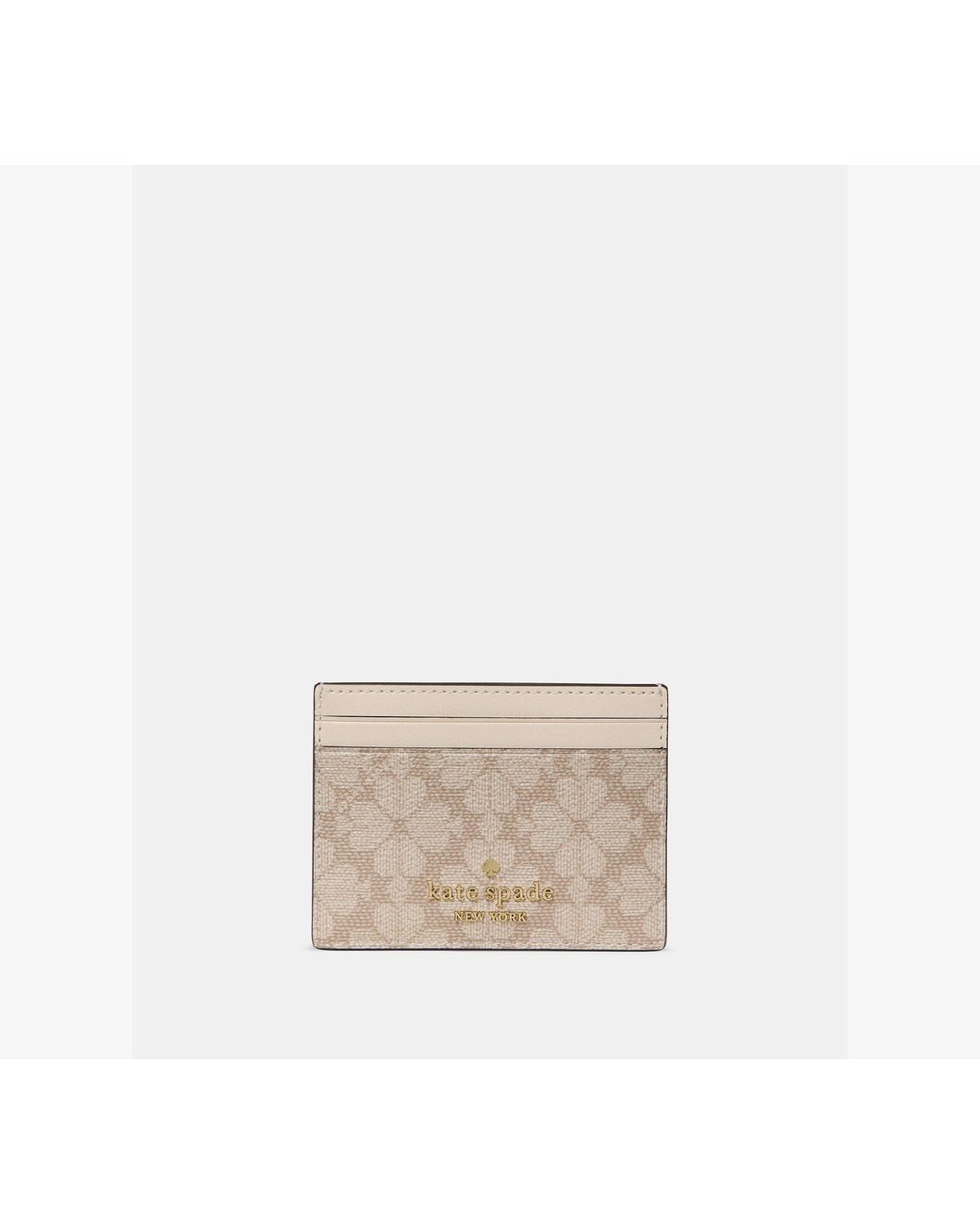 Kate Spade White Kate Spade Spade Flower Small Slim Card Holder