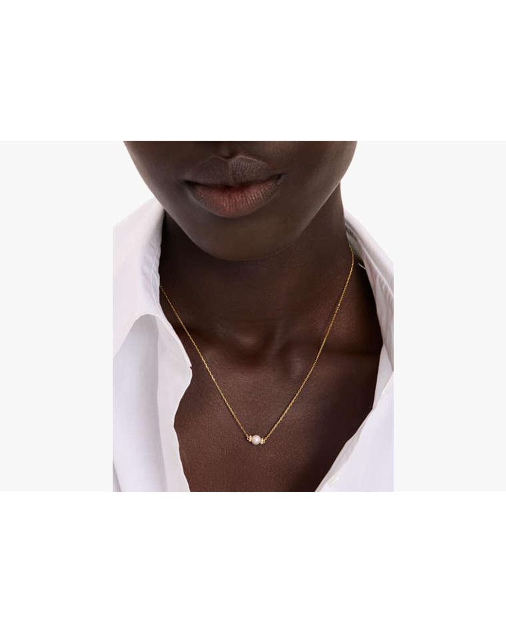 Kate Spade Metallic Kate Spade Fine Meant To Be Pearl & Diamond Pendant