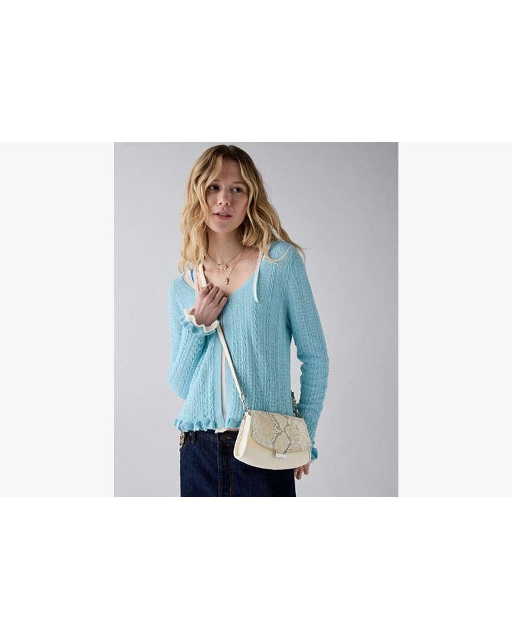 Kate Spade Blue Kate Spade Ali Snake Mini Crossbody Bag