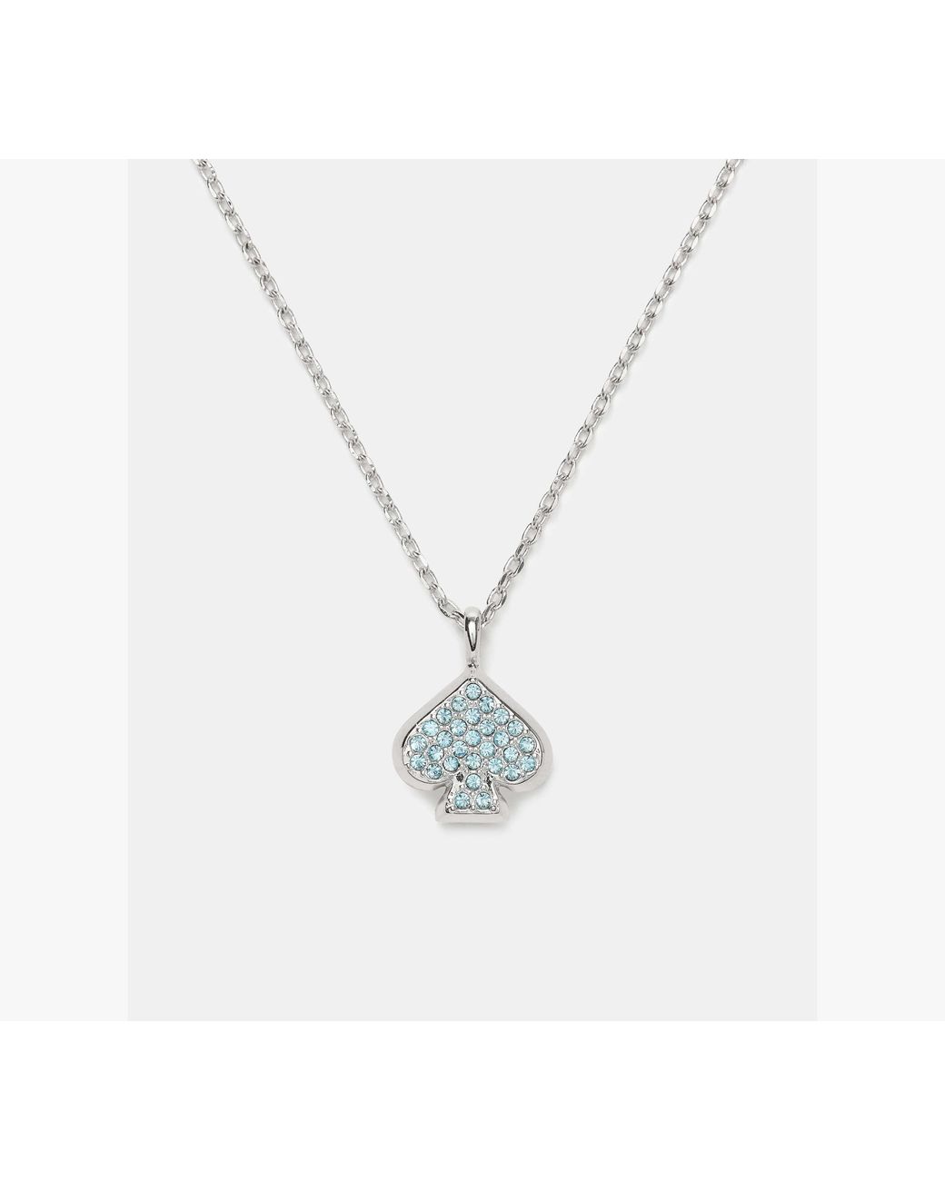 Kate Spade White Kate Spade Everyday Spade Pave Mini Pendant