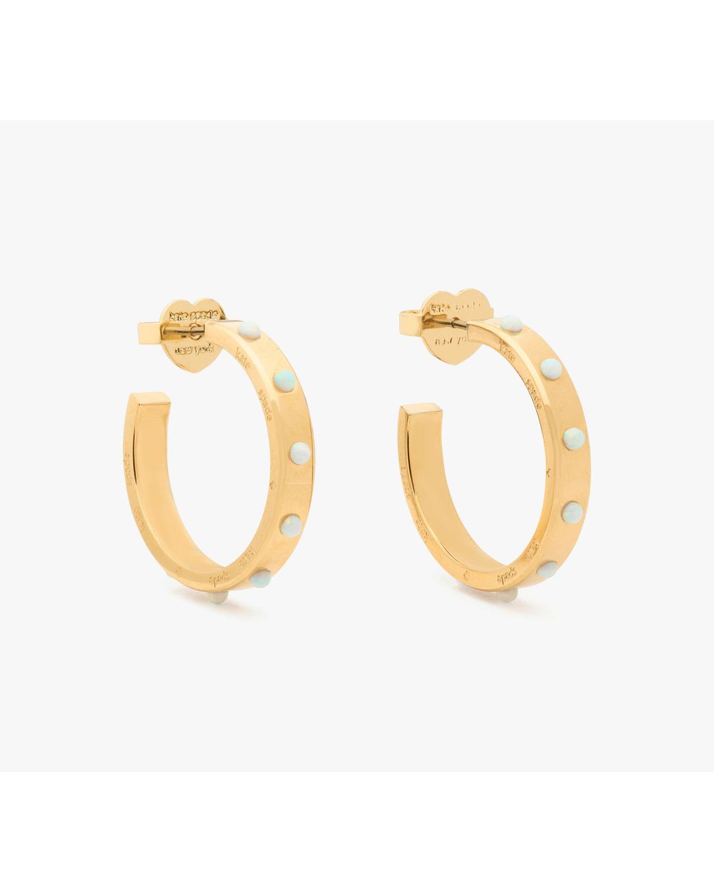 Kate Spade Metallic Set In Stone Hoops