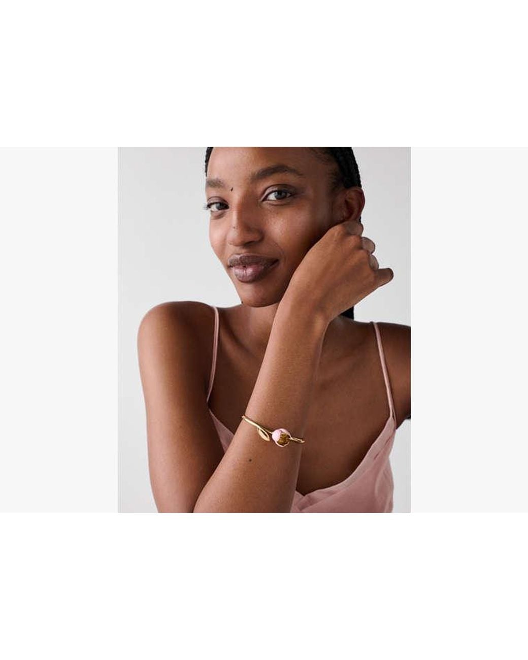 Kate Spade White Golden Bloom Bangle