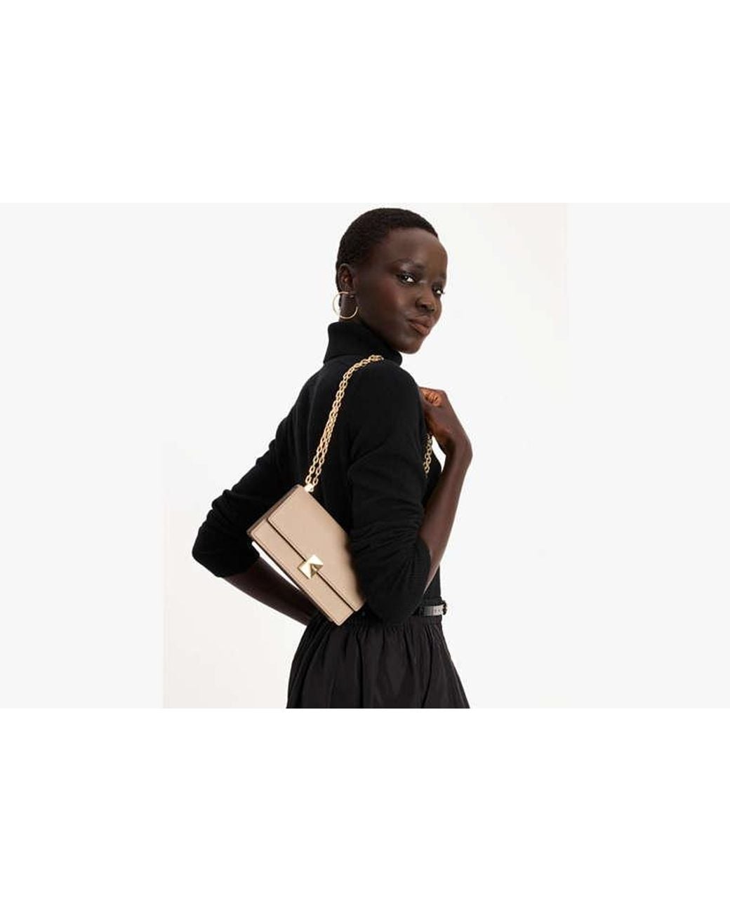Kate Spade Natural Deco Mini Flap Chain Crossbody