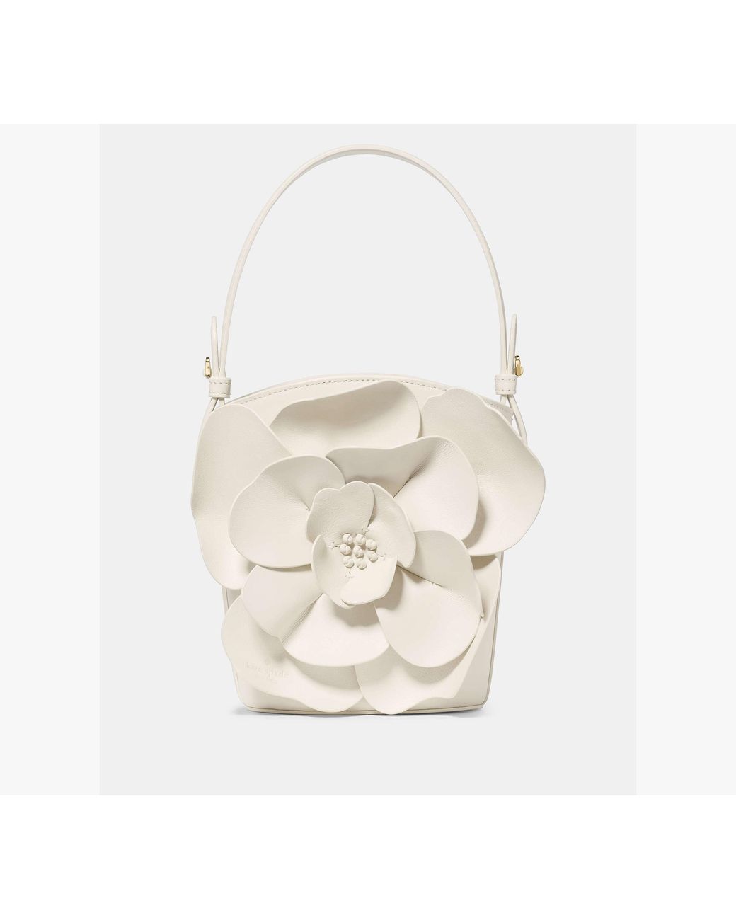Kate Spade White Kate Spade Flora Bucket Bag
