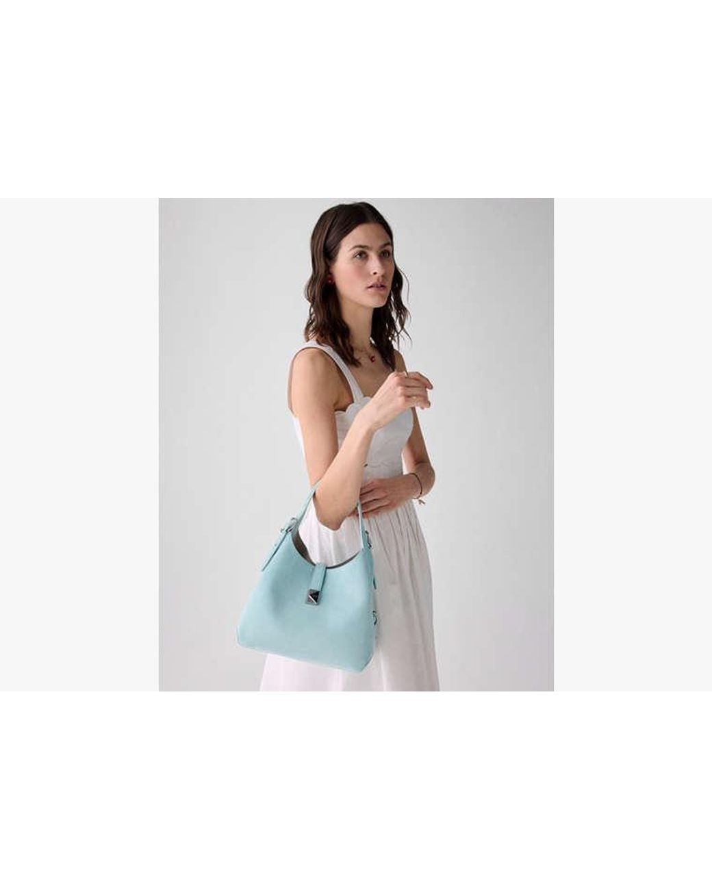 Kate Spade Blue Deco Suede Crossbody Tote