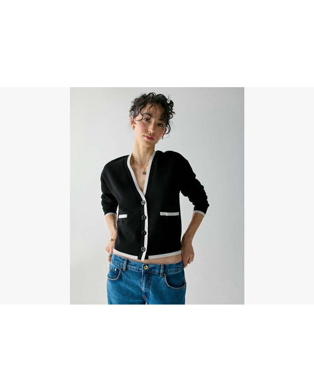 Kate Spade Black Kate Spade V-Neck Cardigan Top