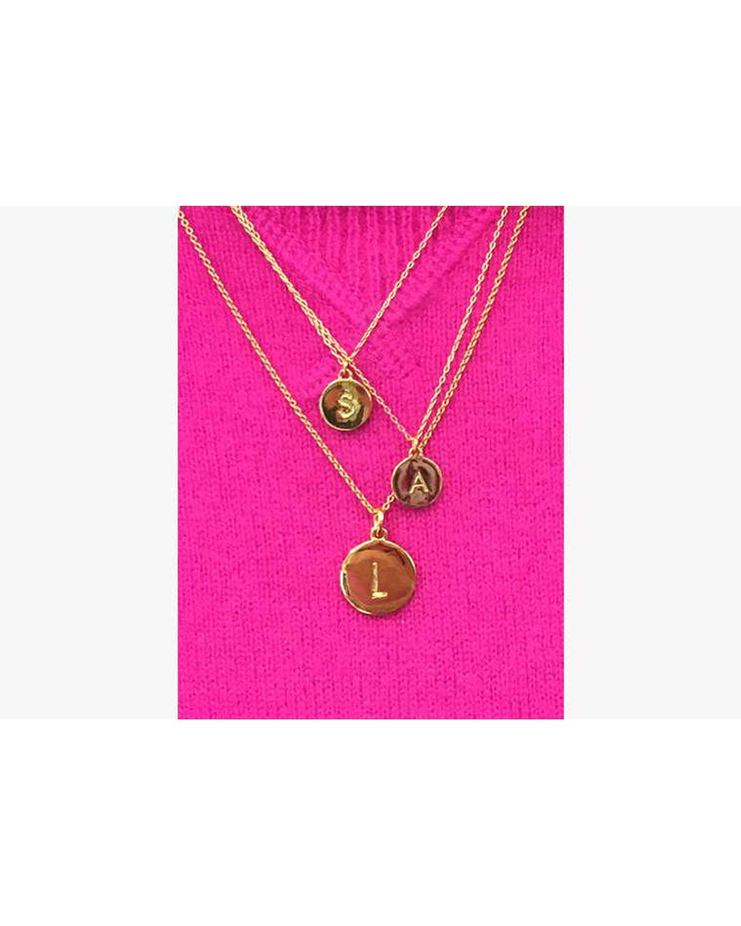 Kate Spade White Initial T Mini Pendant
