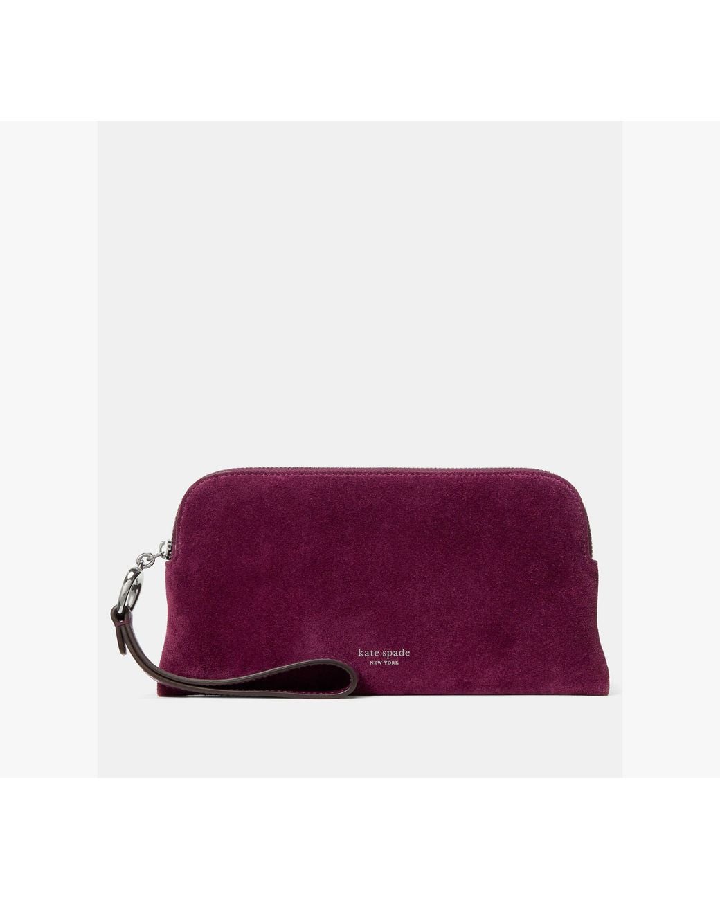 Kate Spade Purple Kate Spade Halo Suede Wristlet
