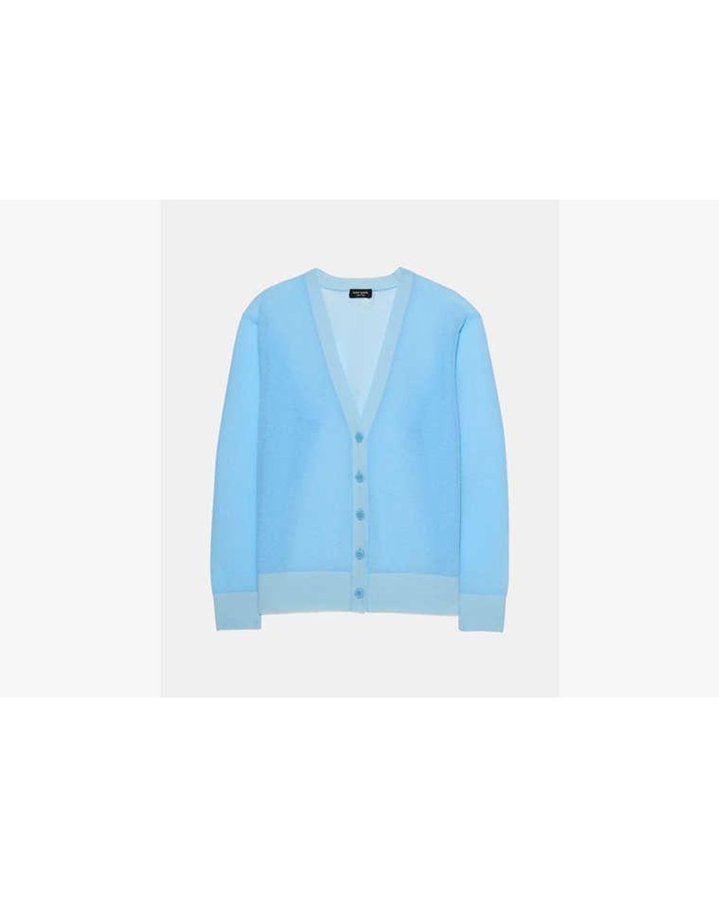 Kate Spade Blue Kate Spade Sheer Knit Cardigan Top