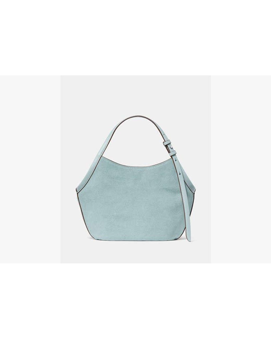 Kate Spade Blue Deco Suede Small Tulip Tote Bag