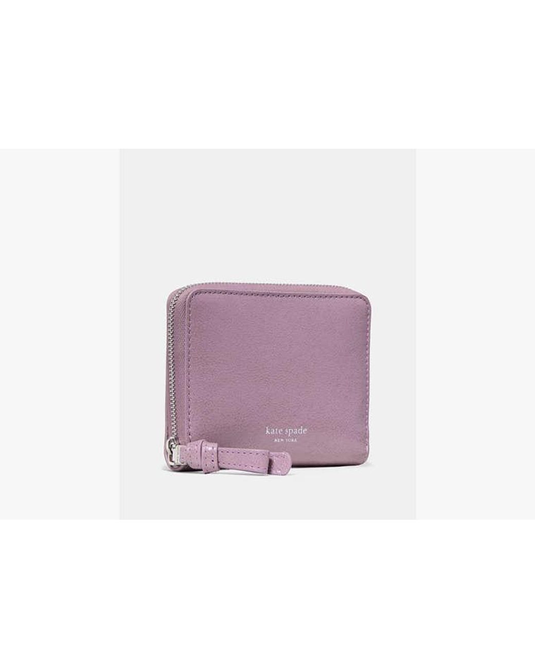Kate Spade Purple Loop Leather Small Zip Around Wallet