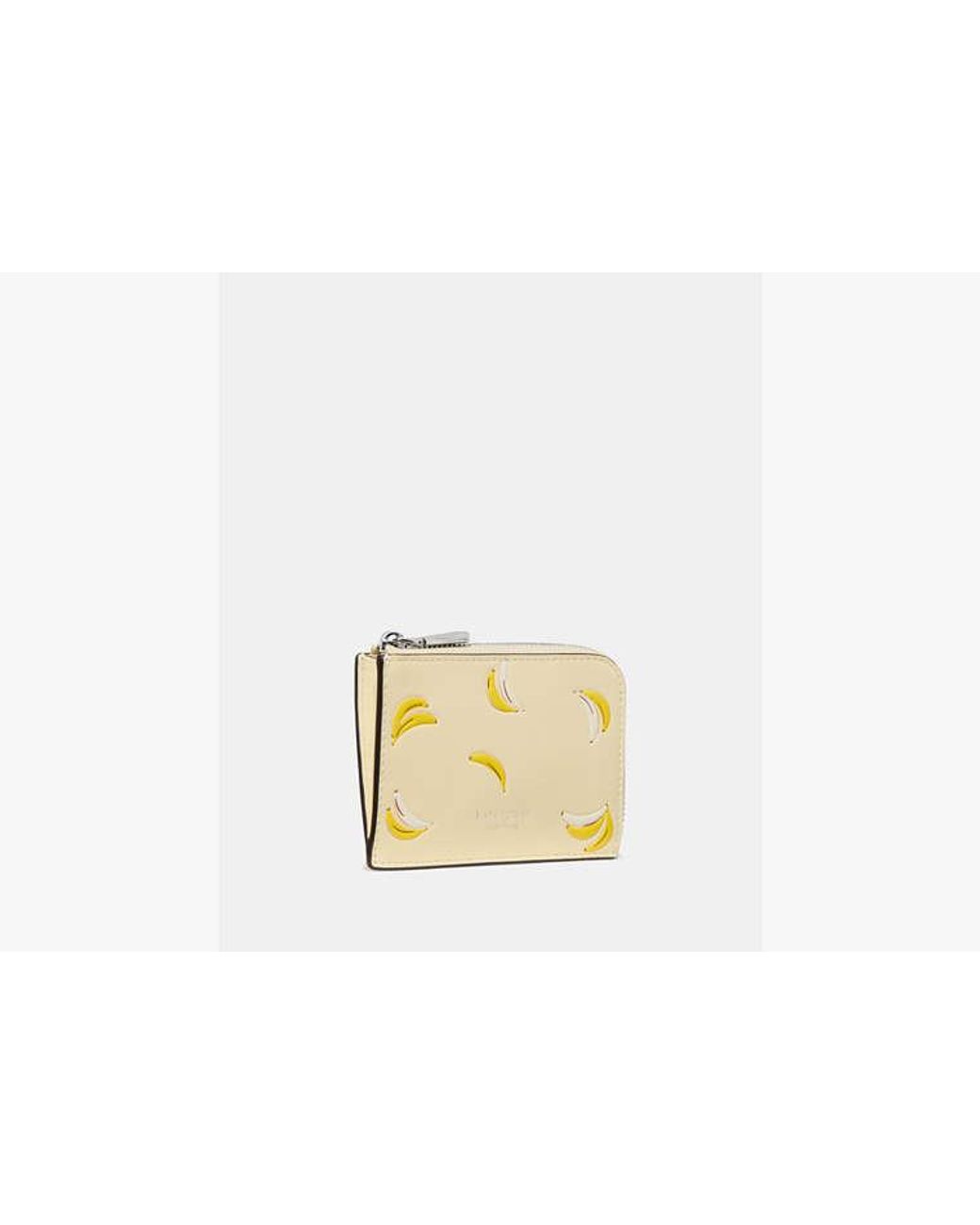 Kate Spade Metallic Banana Mini Zip Card Case