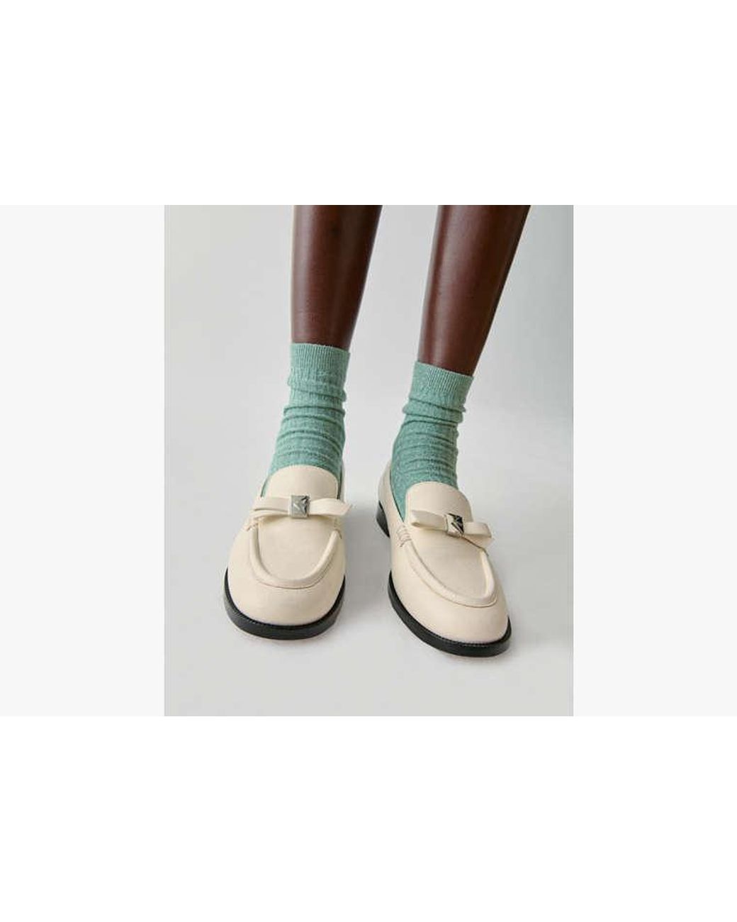Kate Spade White Deco Bow Loafer