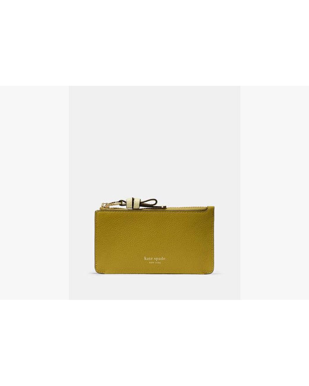 Kate Spade Yellow Loop Zip Card Case