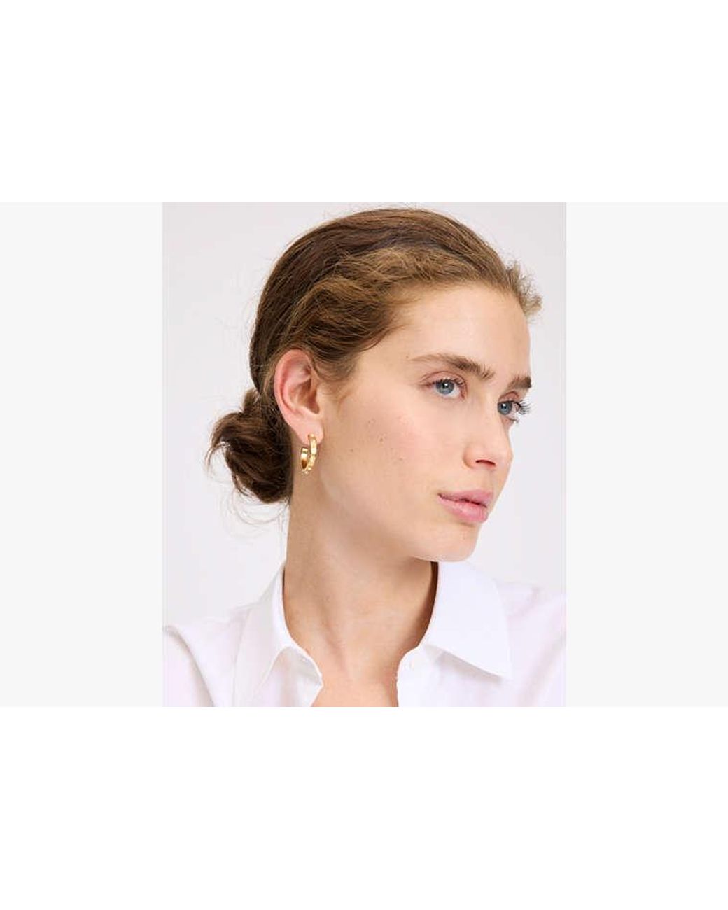 Kate Spade Metallic Set In Stone Hoops
