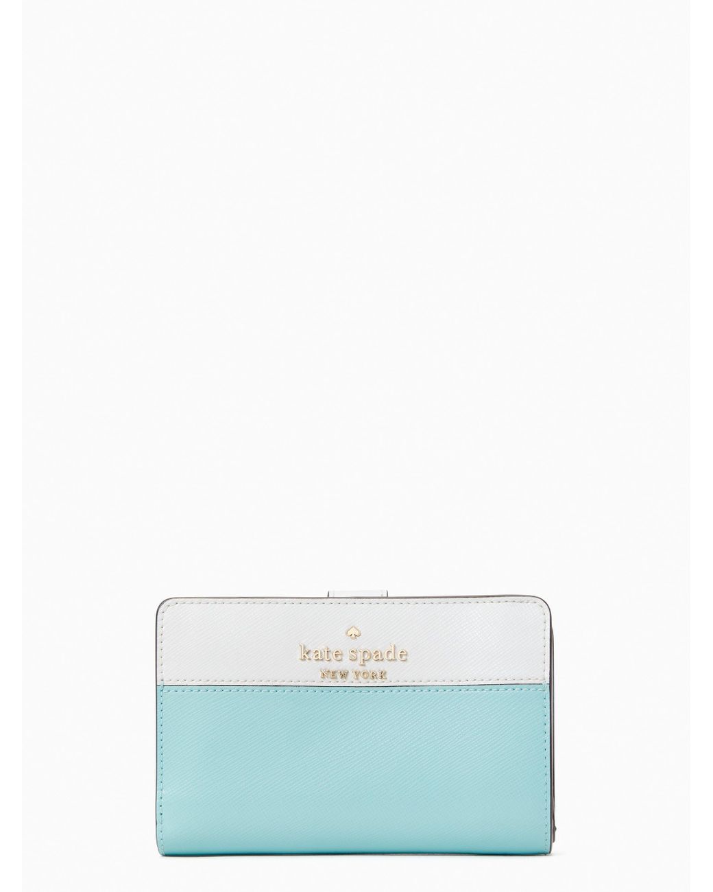 Kate Spade Staci Colorblock Medium Compact Bifold Wallet in Metallic Lyst