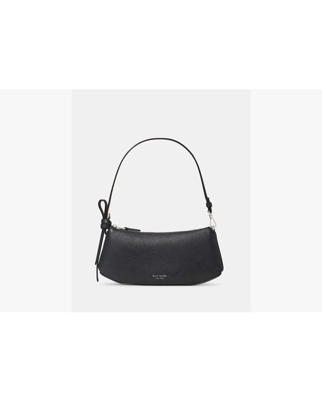 Kate Spade Black Small Loop Zip Pochette Bag