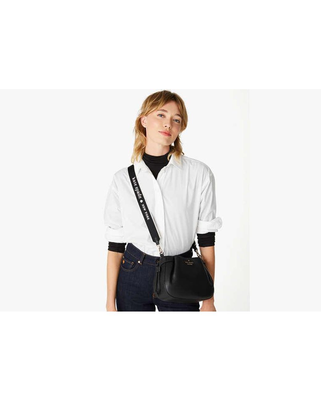 Kate Spade Outlet Blue Kate Spade Logo Webbing Bag Strap