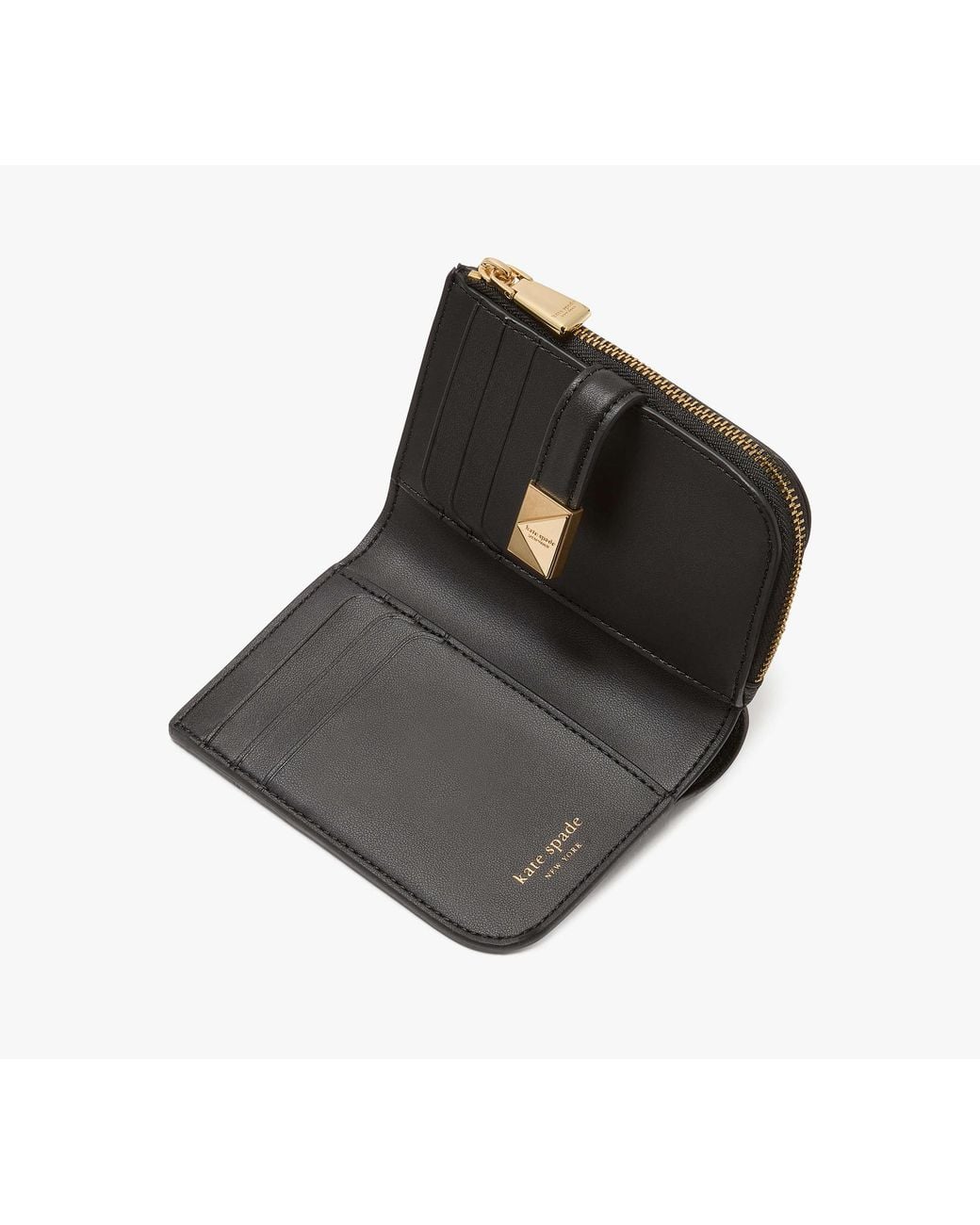 Kate Spade Black Kate Spade Deco Small Compact Wallet