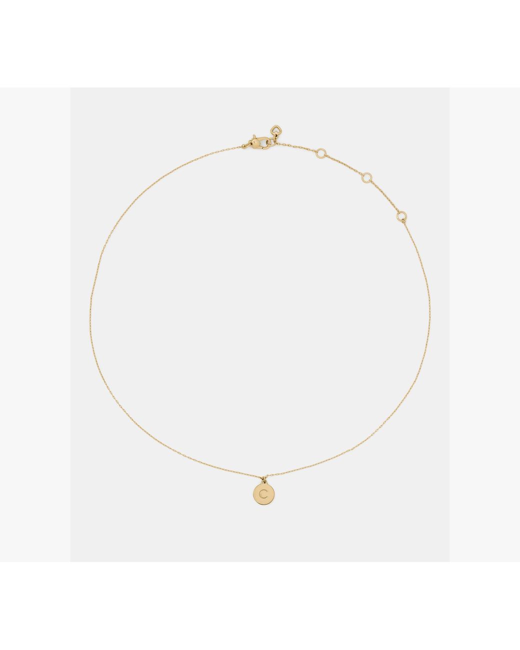 Kate Spade White Initial C Mini Pendant