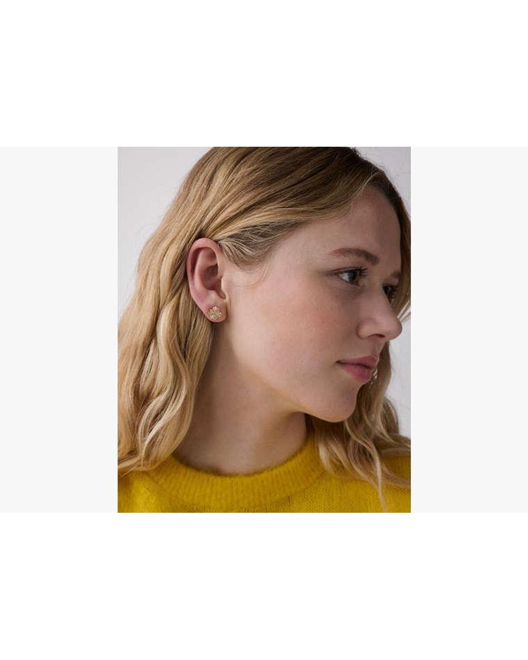 Kate Spade White Flower Pave Studs