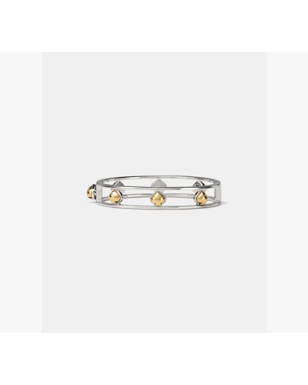 Kate Spade White Kate Spade Sculpted Spade Cut Out Bangle Bracelet