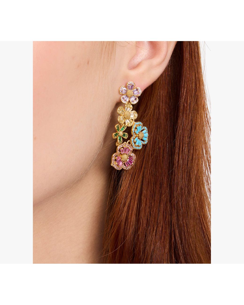 Kate Spade Fleurette Statement Earrings in Metallic Lyst UK