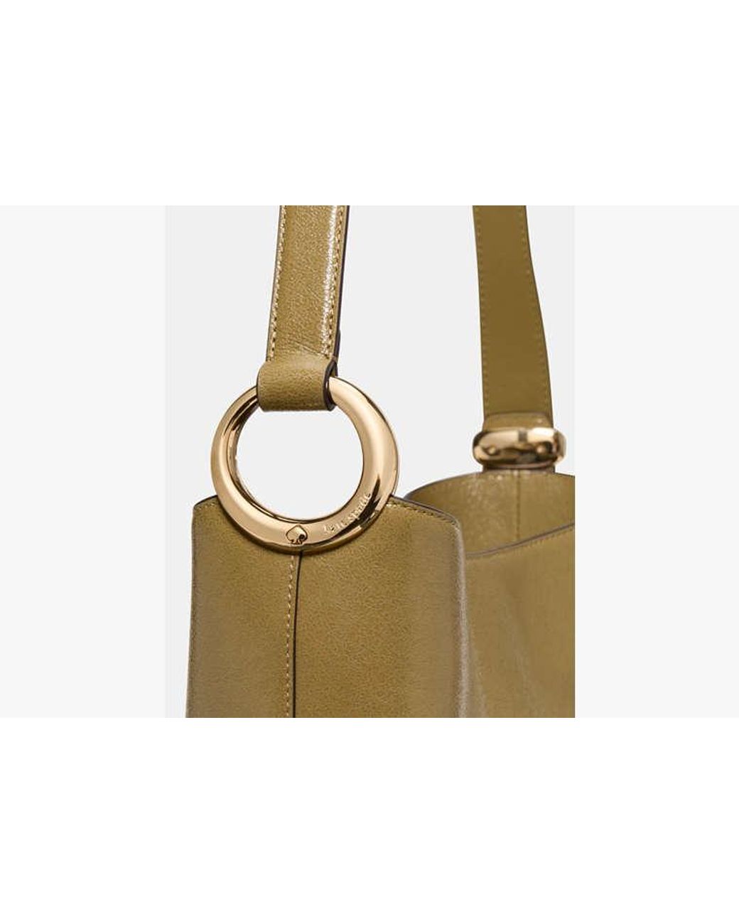 Kate Spade Natural Halo Glazed Leather Bucket Bag