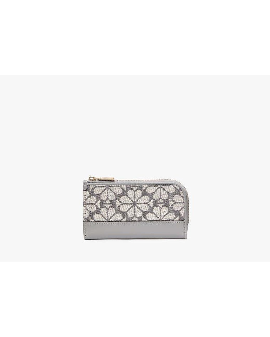 Kate Spade White Devin Spade Flower Jacquard Bifold Wallet