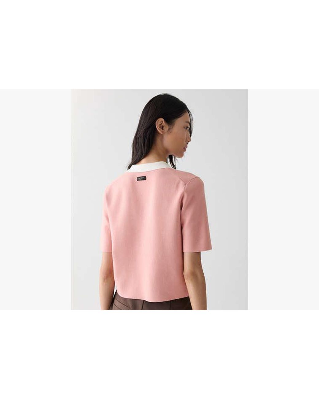 Kate Spade Pink Cropped Polo Sweater