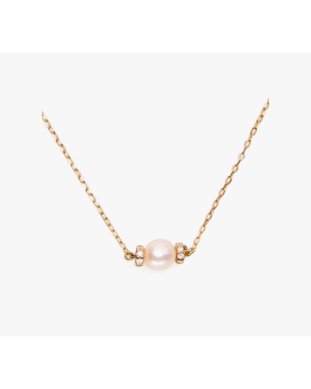 Kate Spade Metallic Kate Spade Fine Meant To Be Pearl & Diamond Pendant