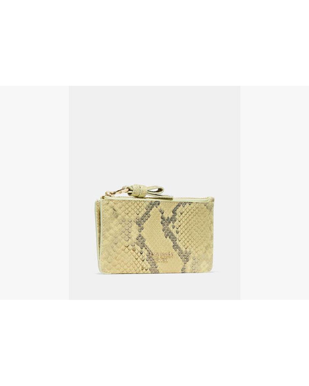 Kate Spade Metallic Loop Snake Embossed Zip Card Case