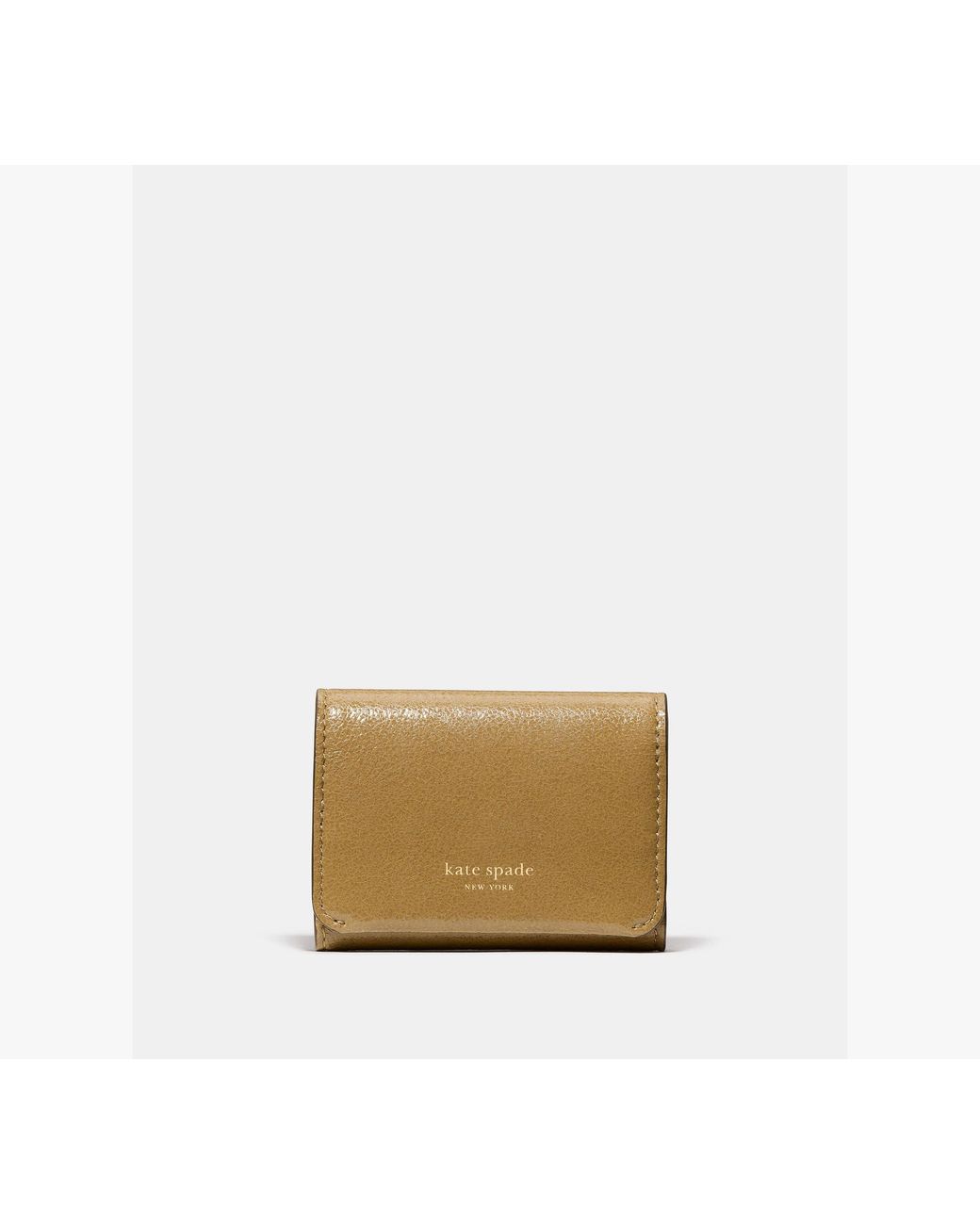 Kate Spade Natural Kate Spade Halo Glazed Card Case Trifold Wallet