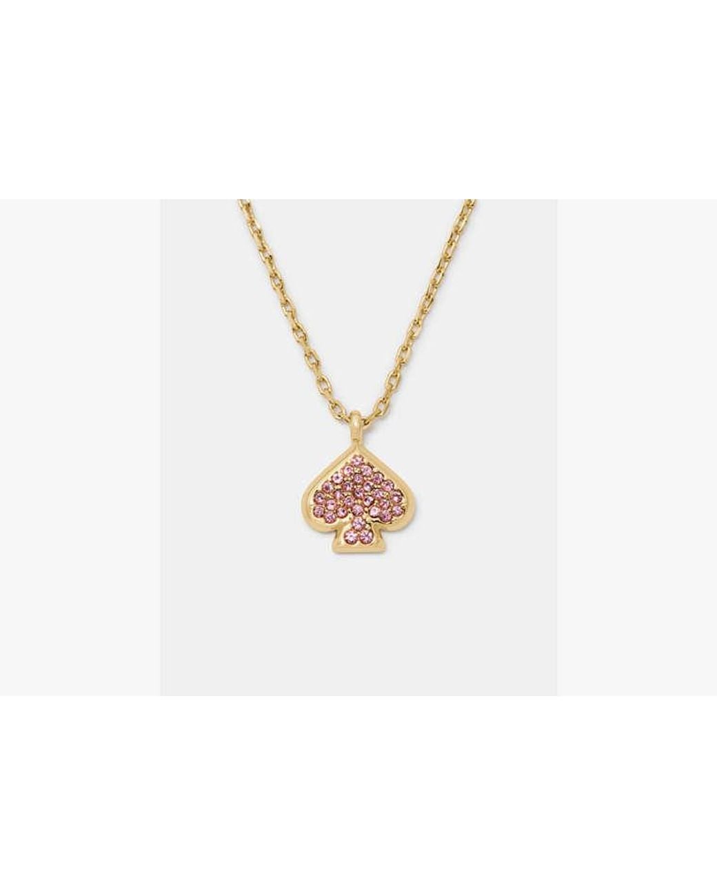Kate Spade White Everyday Spade Pave Mini Pendant
