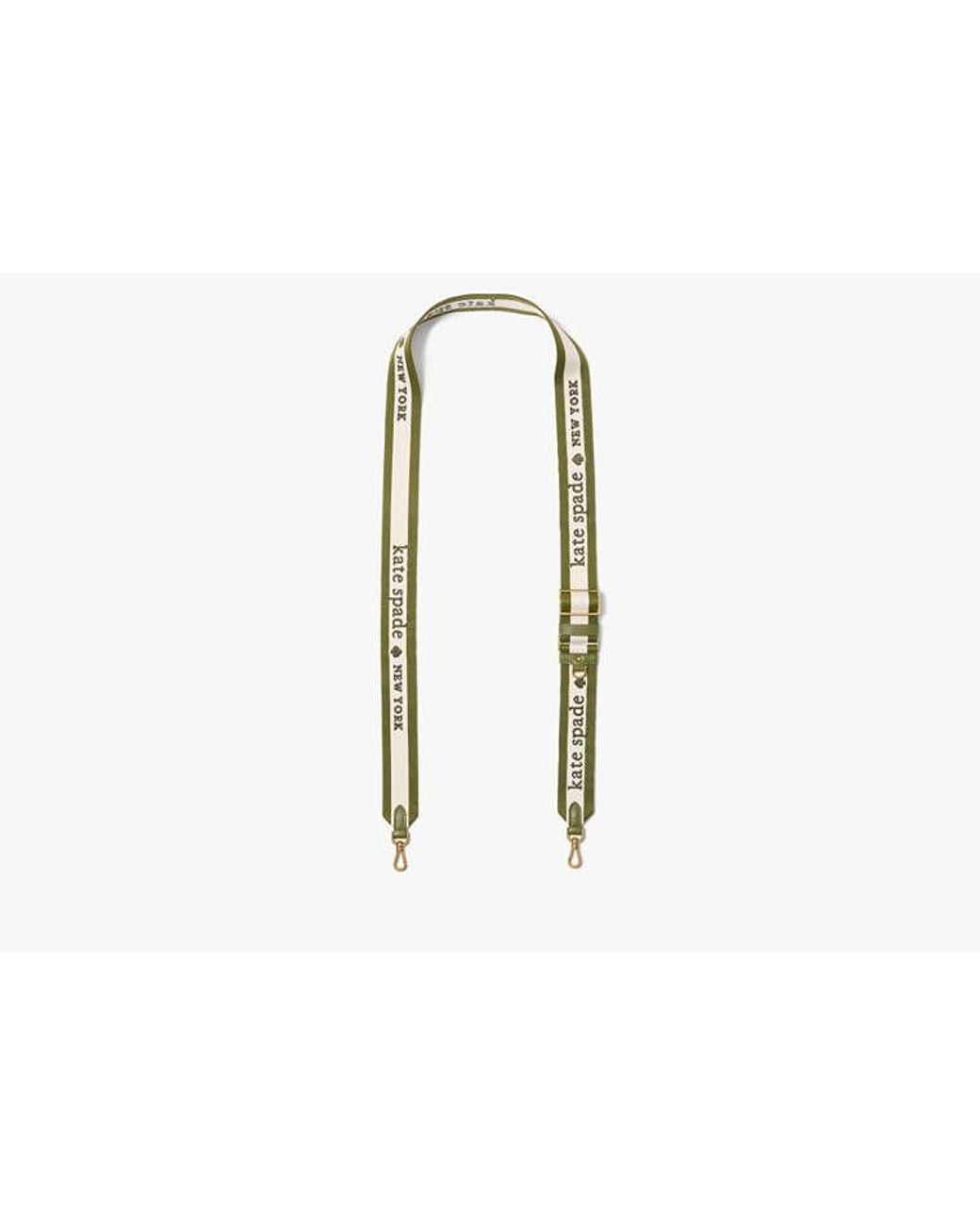 Kate Spade White Kate Spade Logo Webbing Bag Strap