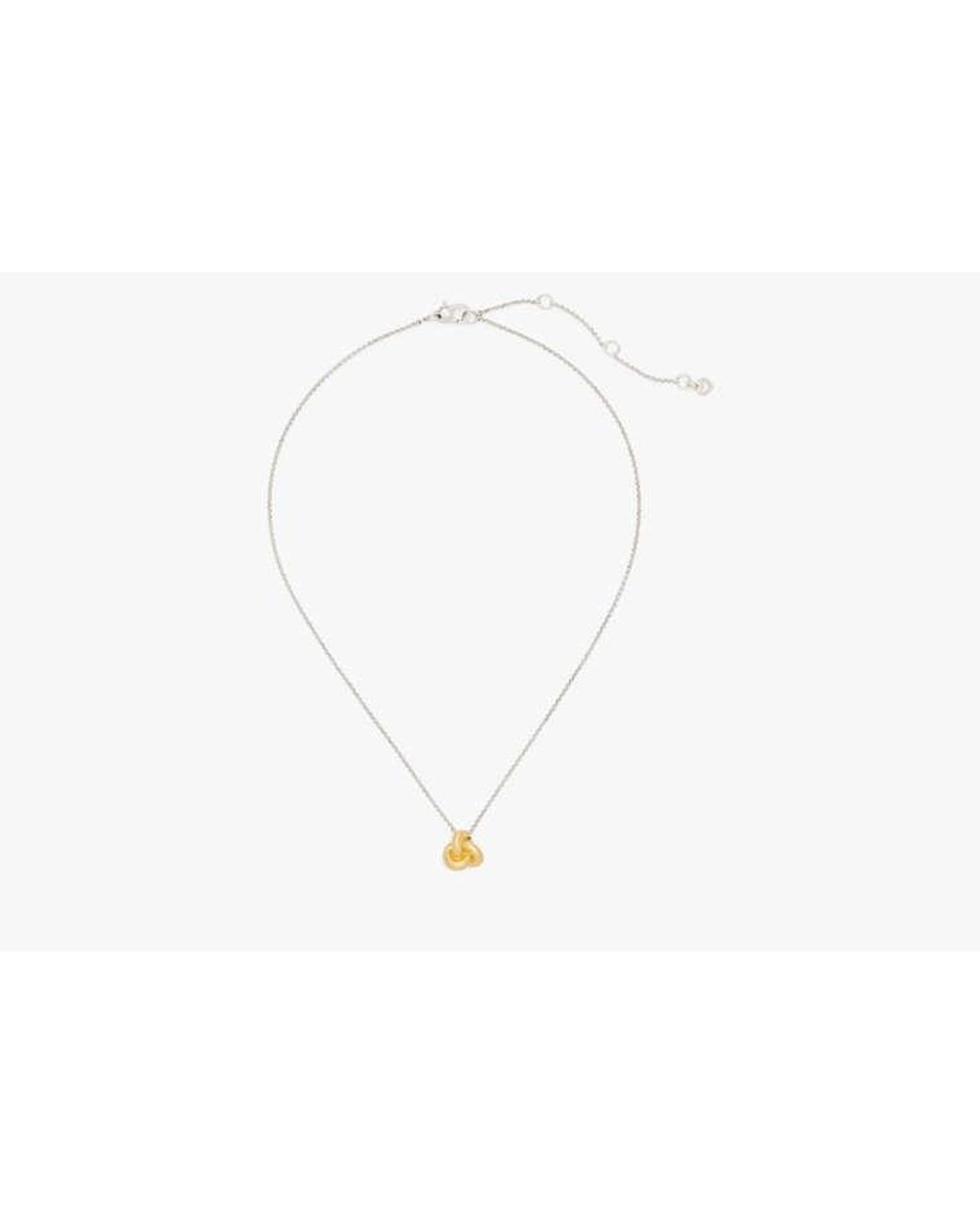 Kate Spade Metallic Double Knot Pendant