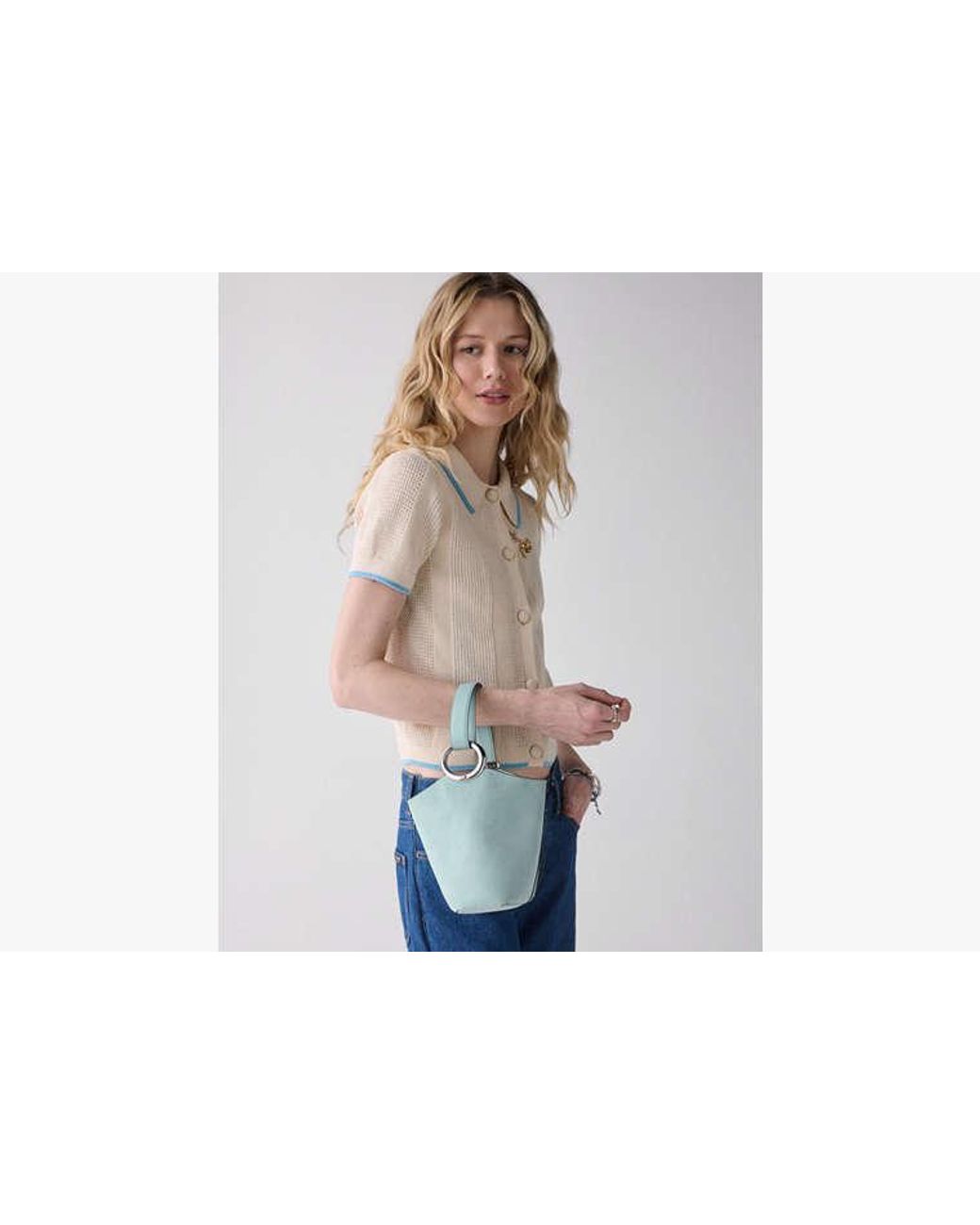 Kate Spade Blue Halo Mini Bucket Bag