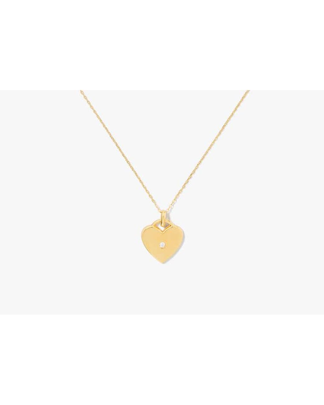 Kate Spade White Kate Spade Fine Meant To Be Heart Pendant