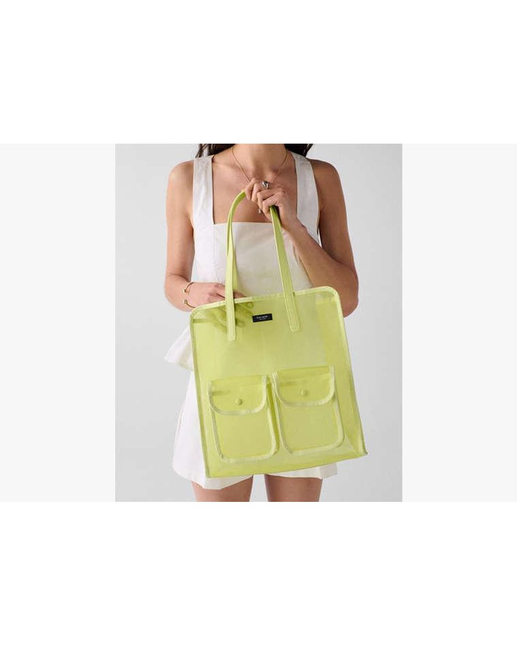 Kate Spade Yellow Breezy Mesh Tote Bag