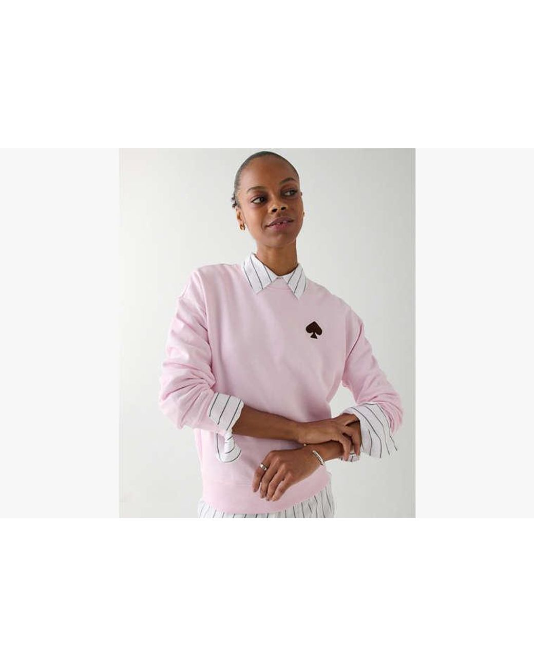 Kate Spade Pink Kate Spade Chenille Logo Sweatshirt