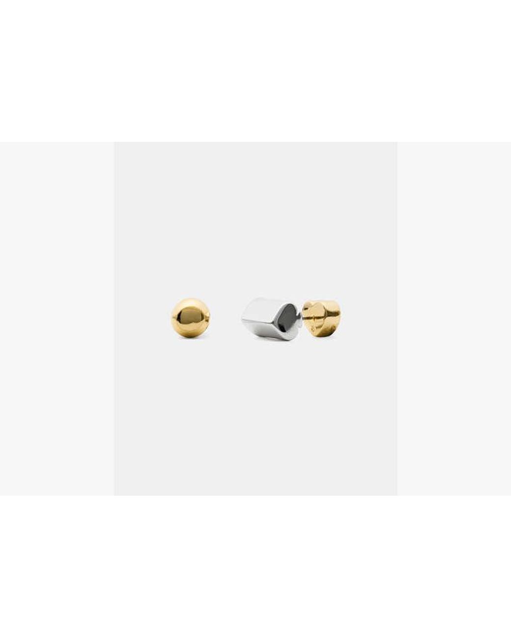Kate Spade White Geo Pop Front Back Studs