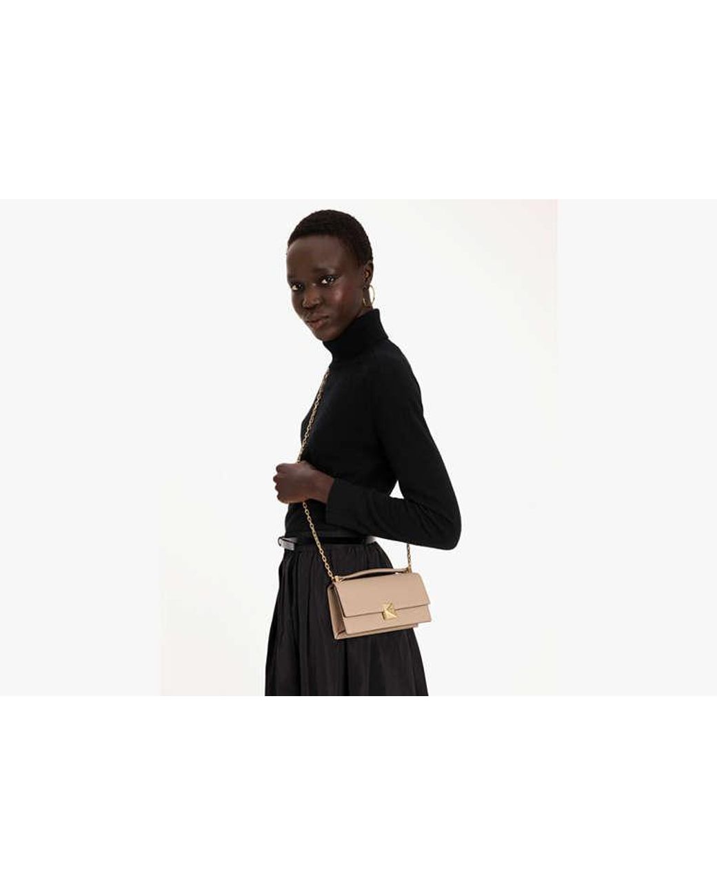 Kate Spade Natural Deco Mini Flap Chain Crossbody