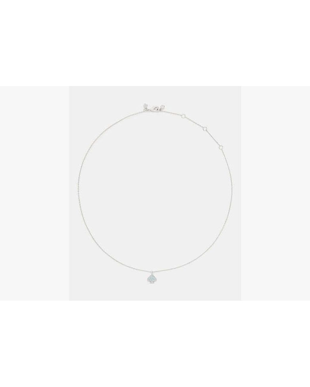 Kate Spade White Kate Spade Everyday Spade Pave Mini Pendant