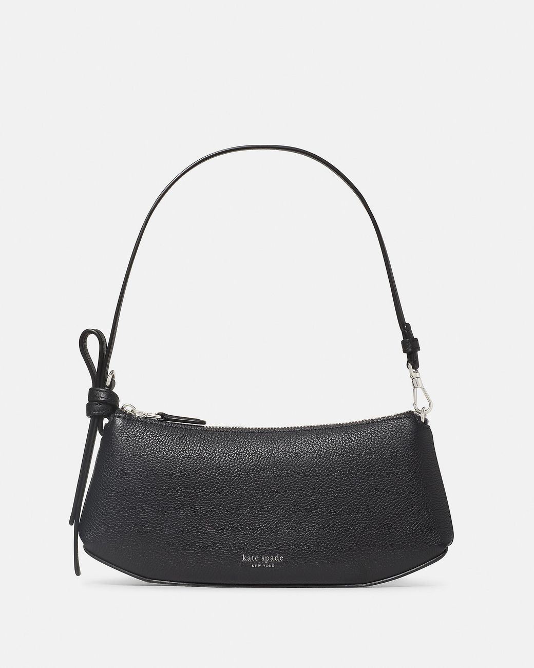 Kate Spade Black Small Loop Zip Pochette Bag
