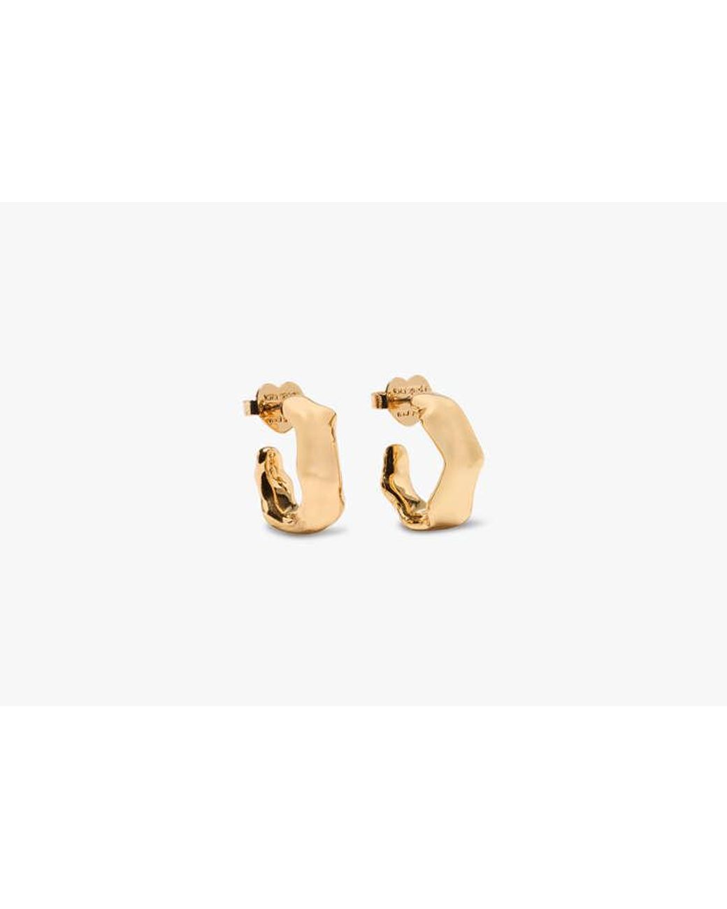 Kate Spade Metallic Molten Hoops