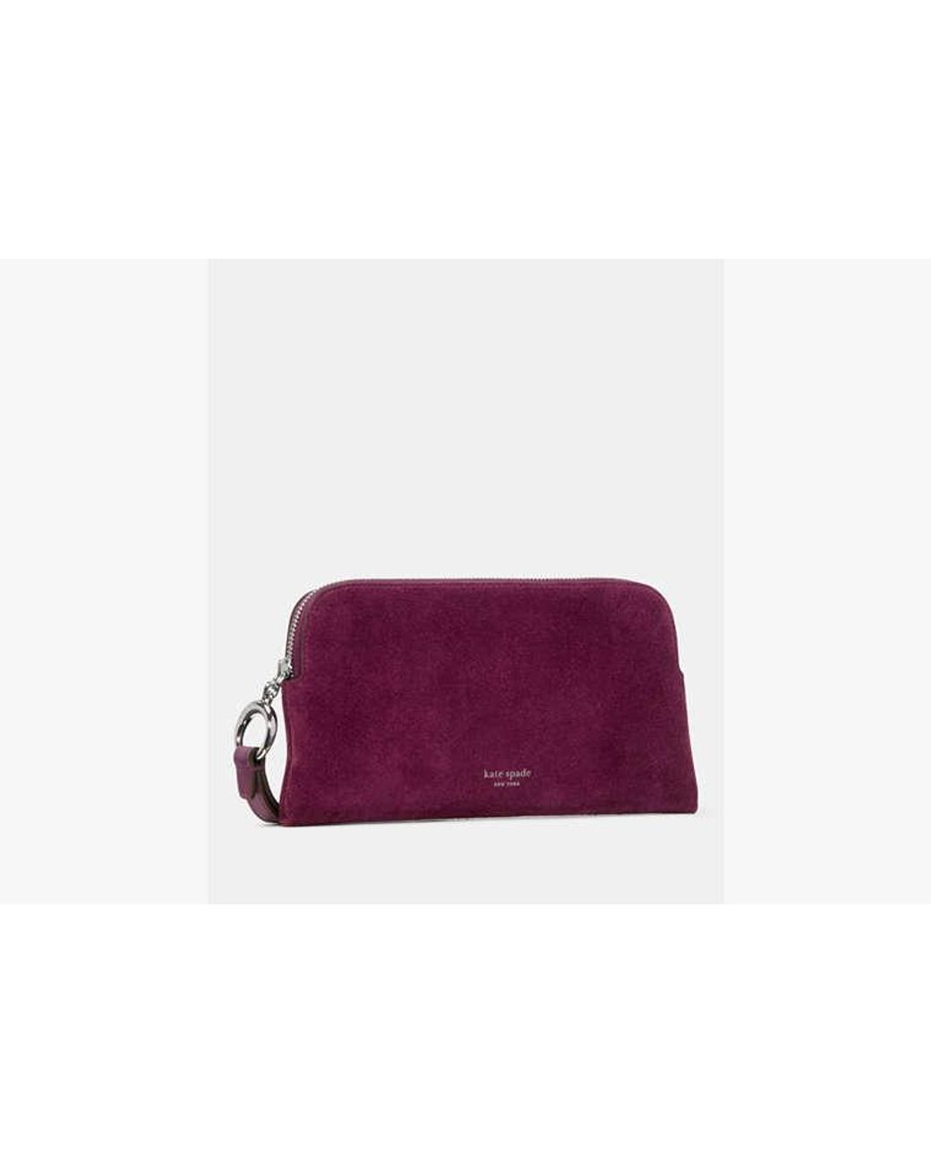 Kate Spade Purple Kate Spade Halo Suede Wristlet