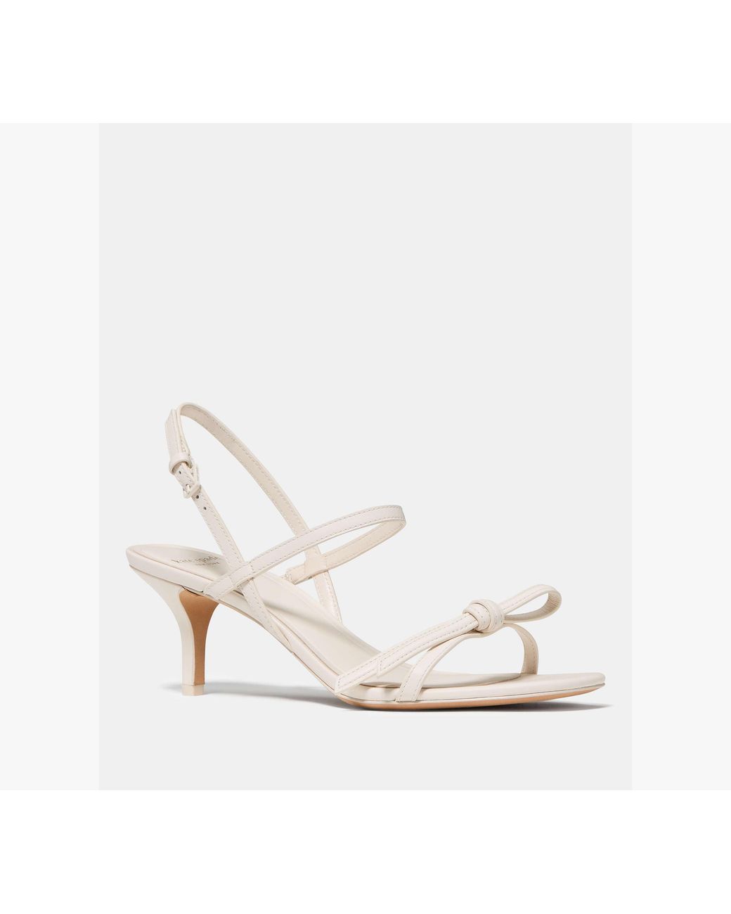 Kate Spade White Kate Spade Loop Kitten Heel Sandals