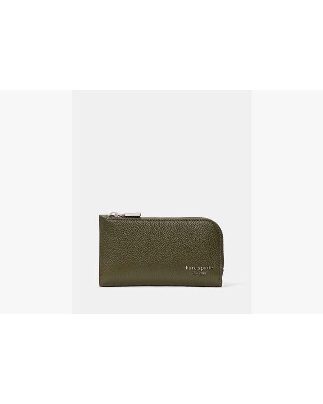 Kate Spade Green Devin Small Slim Bifold Wallet
