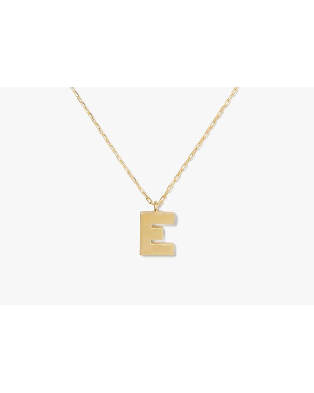 Kate Spade White Kate Spade Fine Love Letter E Initial Pendant